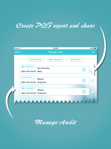 ISO/TS 29001 audit app - náhled