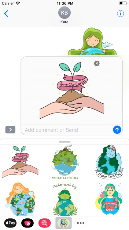 Cute Mother Earth Day Stickers