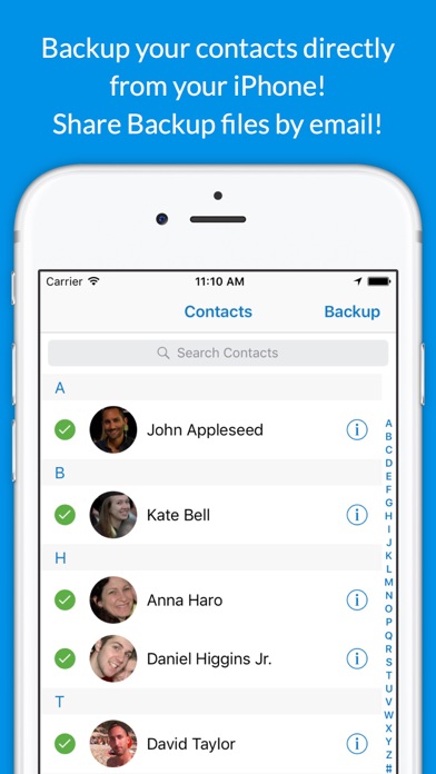 Backup Contacts + Share Screenshot 1