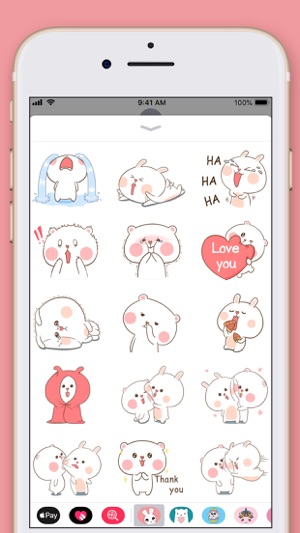 Cute Rabbit Kawaii Stickers(圖4)-速報App