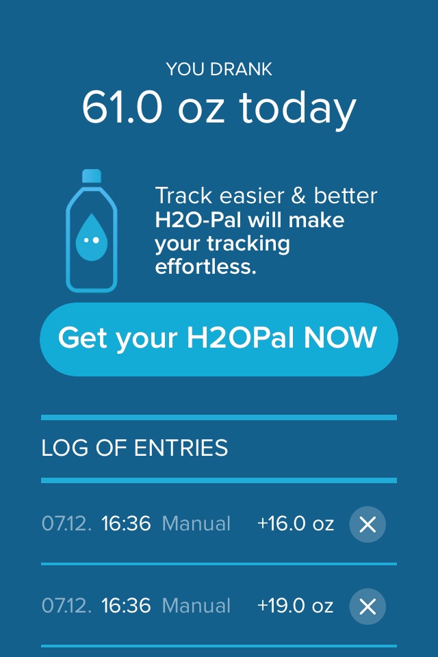 H2OPal Hydration Tracker screenshot 2