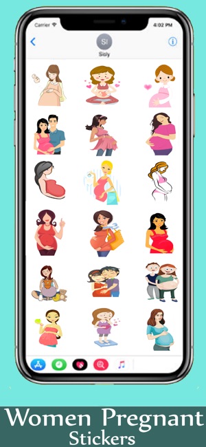 Women Pregnancy Stickers(圖2)-速報App