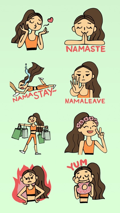 Happy Yoga Girl Stickers