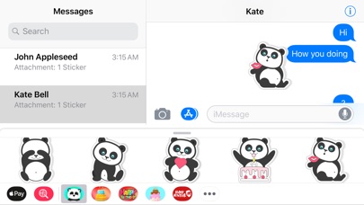 Adorable Panda Emojis Stickers screenshot 2