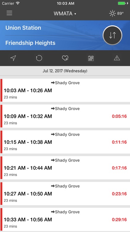 onTime : WMATA - DC Metro