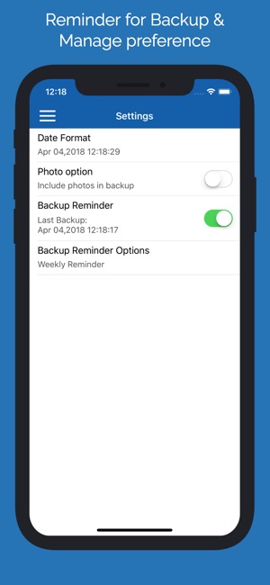 Danh bạ Backup Manager PRO