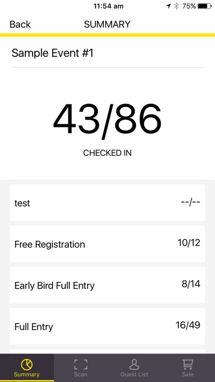 Sticky Tickets Check-in