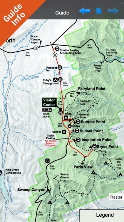 Bryce Canyon NP gps and outdoor map with Guide screenshot-3