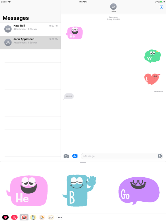 Cute Bubble Text Animated screenshot 2