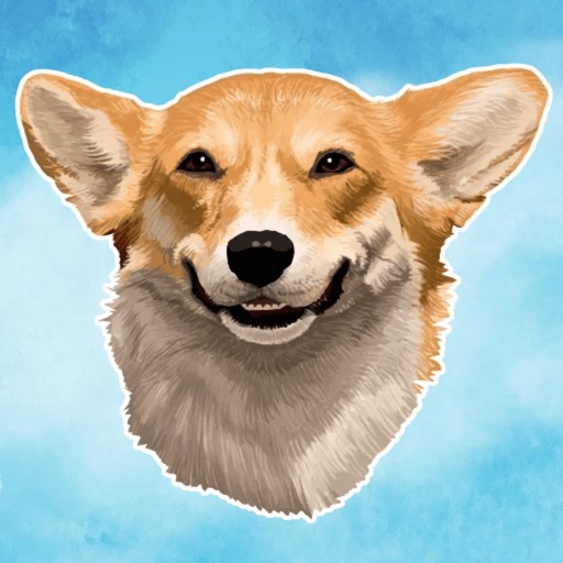 Smiley Corgi Dog Stickers
