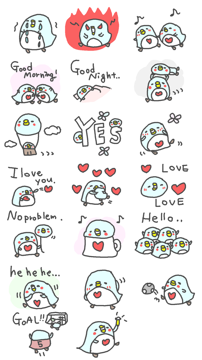 Penguin Happy Happy Stickers