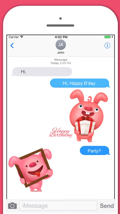 The Lovely Pink Bunny Stickers