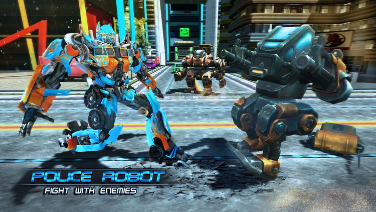 US Police Robot Transform War screenshot-4