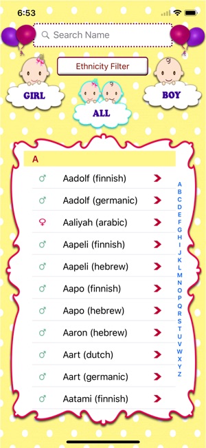 Baby Names Dictionary