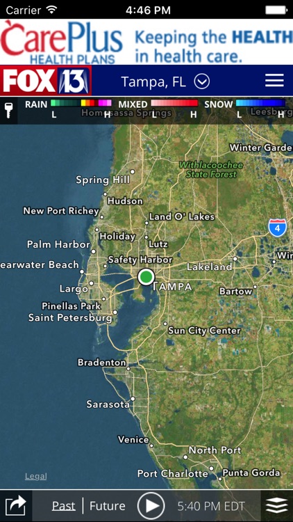 SkyTower Radar app from FOX 13