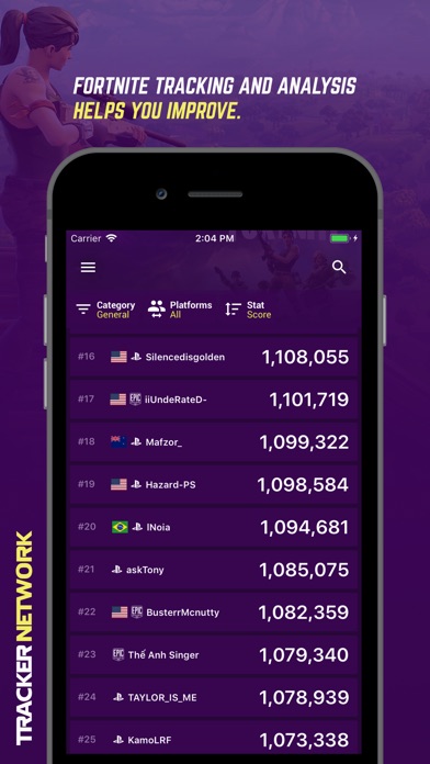 Tracker Network Fortnite Stats Entertainment Utilities App - 