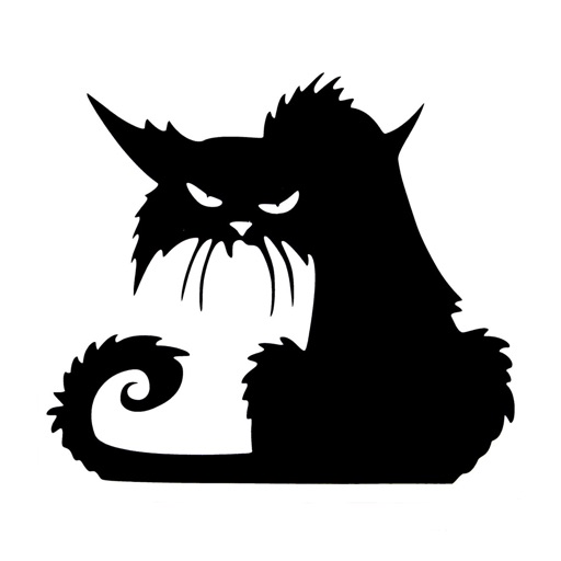 Black Angry Cat icon