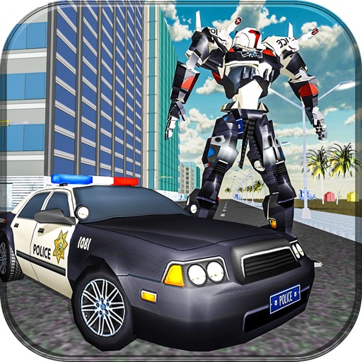 Police Robot Car Transform icon