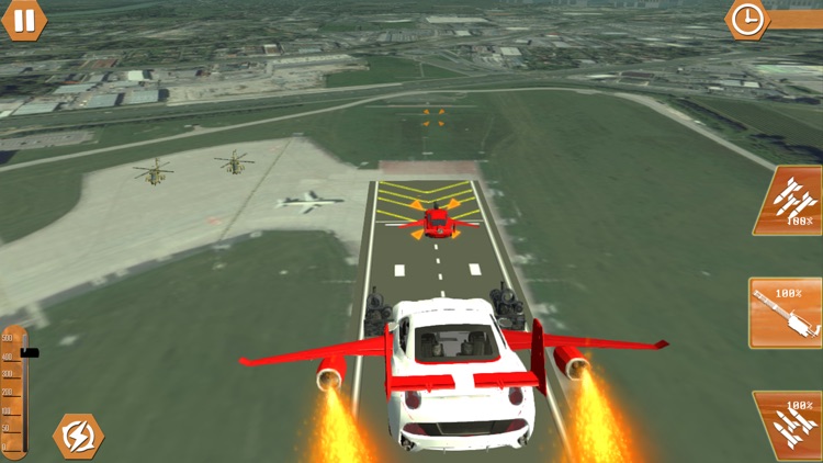 Flying Car Shooting Chase: Air Stunt Simulator