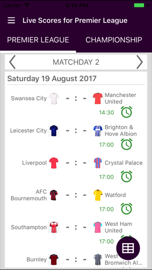 Live Scores for Premier League 2017 / 2018 App(圖3)-速報App