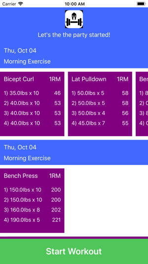 Workout Progress Tracker