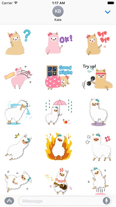 Lovely Alpaca Emoji Sticker screenshot 2