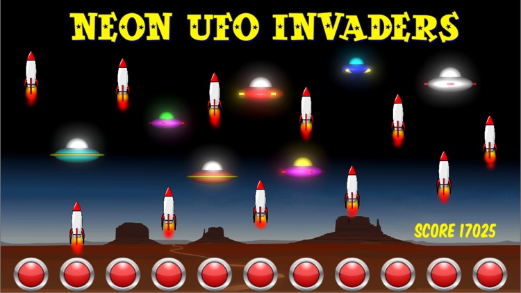 Neon UFO Invaders from Space screenshot-4