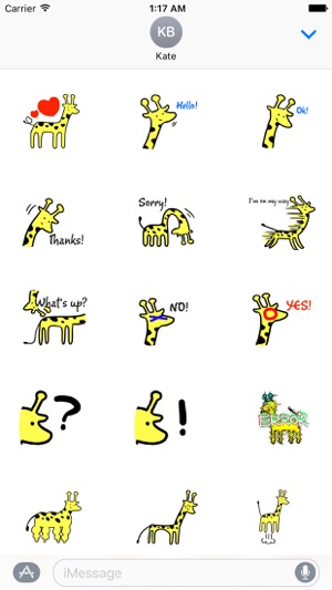 Cute Giraffe To Reply Sticker(圖1)-速報App