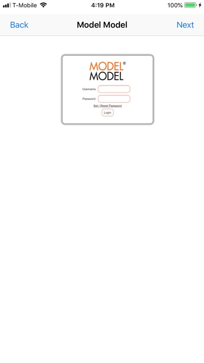 Model Model Customer App