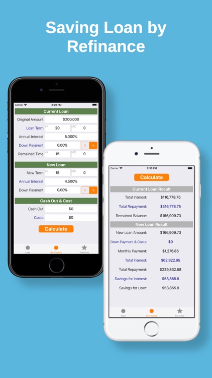 Refinance - Loan Calc Tracker