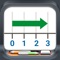 Number line for operating with integers, decimals, and fractions