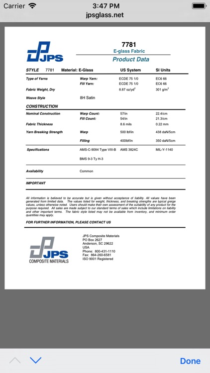 JPS Composite Materials