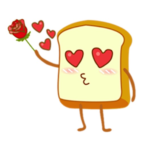 Cute White Bread Sticker icon