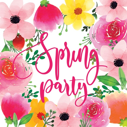 Watercolor Spring Flower Party icon
