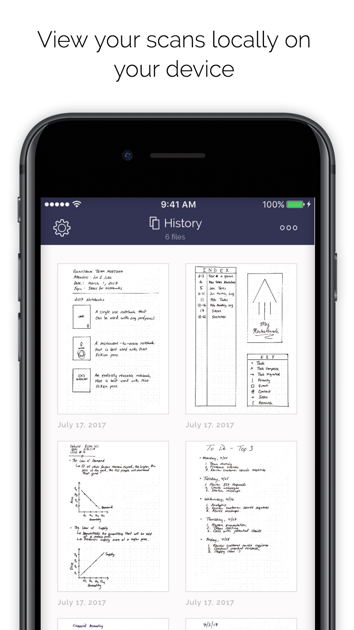 Screenshot do app Rocketbook App