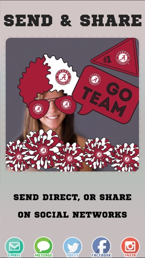 Alabama Crimson Tide Photo Selfie Stickers(圖4)-速報App