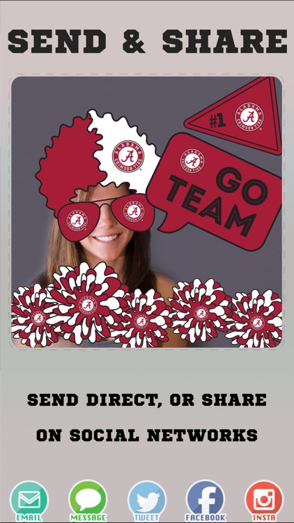 Alabama Crimson Tide Photo Selfie Stickers screenshot-3