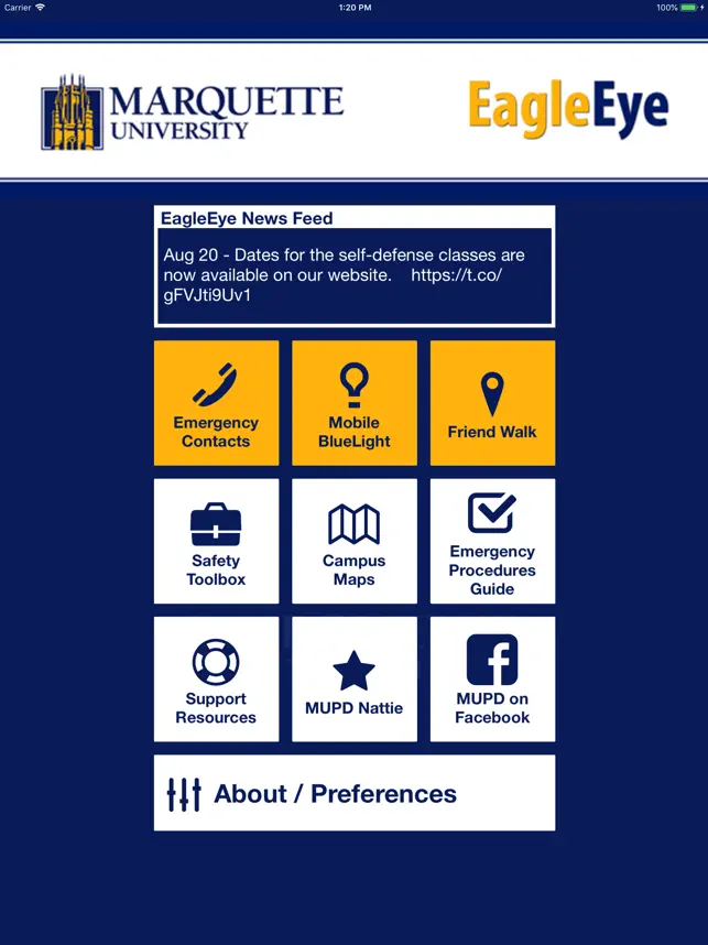 Screenshot 1 EagleEye -Marquette University iphone