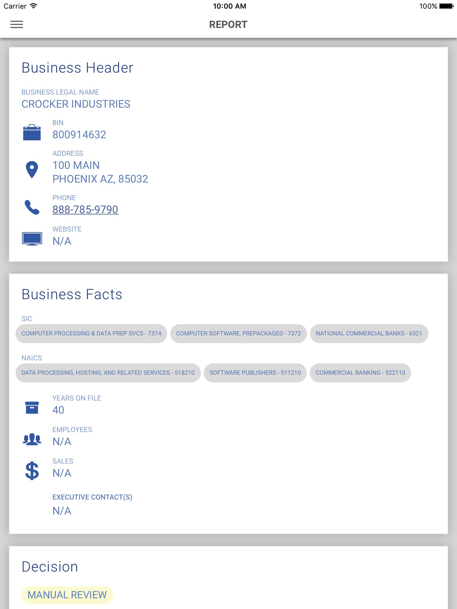 BusinessIQ Mobile screenshot 3