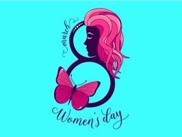 Happiest Women's Day Sticker and enjoy