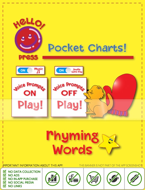 Pocket Charts! Rhyming Words