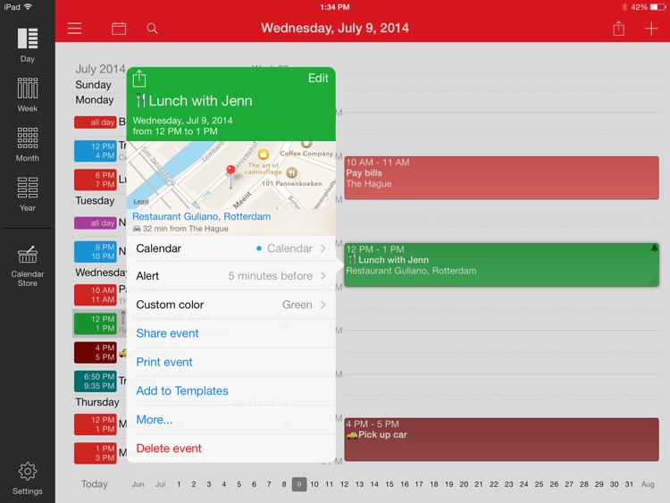 Week Calendar for iPad