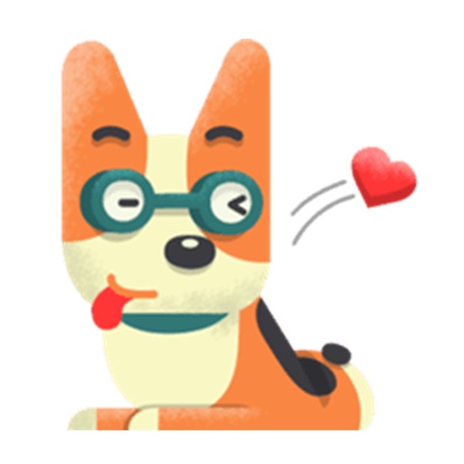 A Cute Orange Corgi Dog Emoji Sticker icon