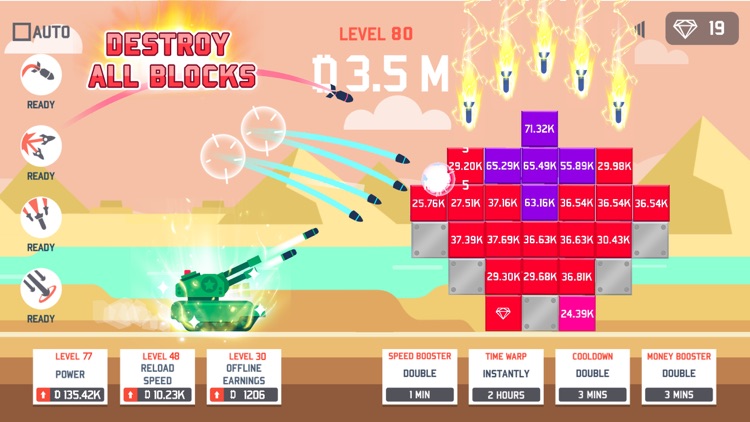 Idle Tank vs. Blocks