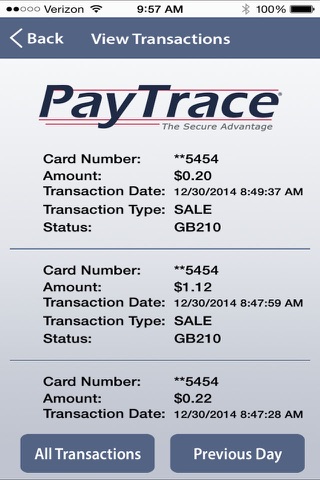 PayTrace Go screenshot 3