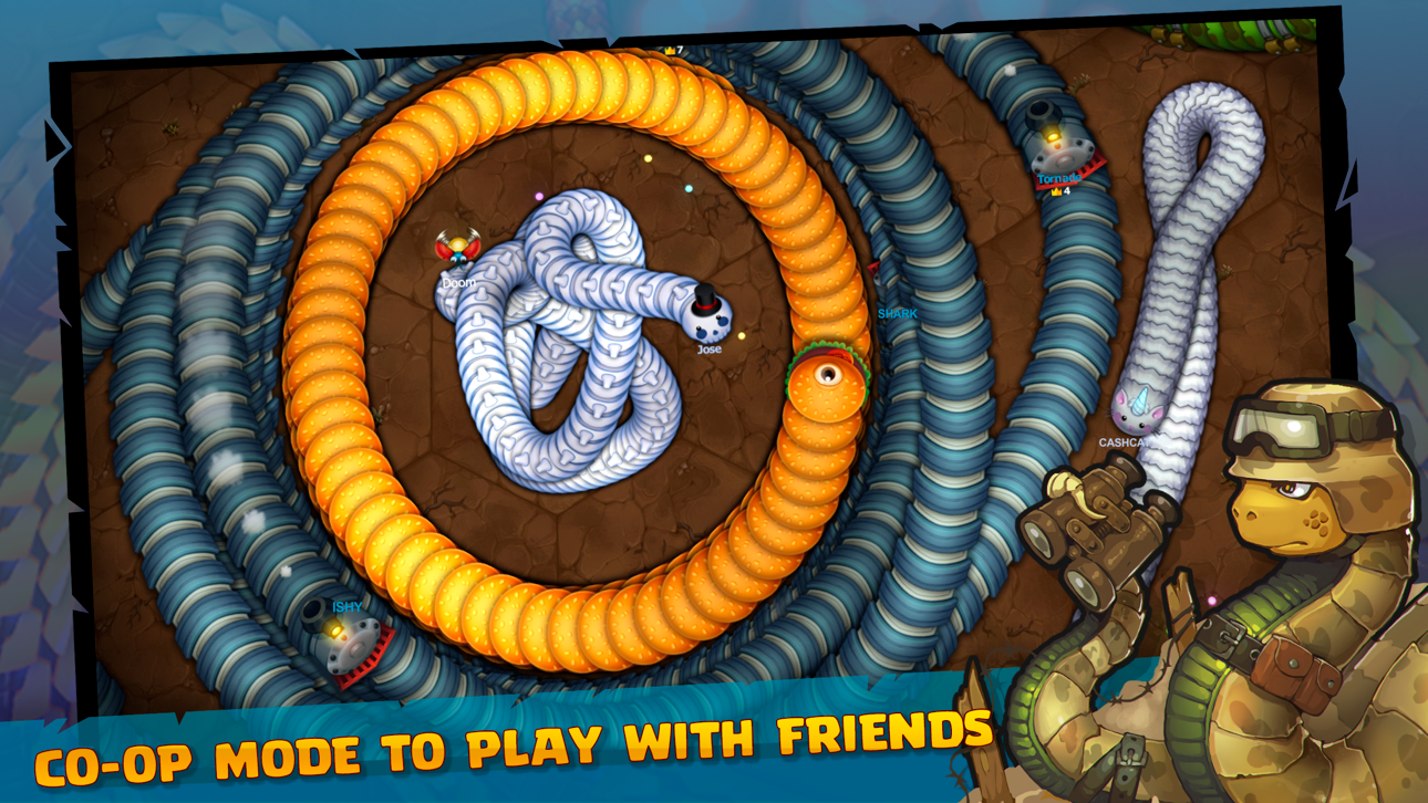 Little Big Snake: Fun .io Game iOS Mod IPA screenshot 3 - iOS game interface
