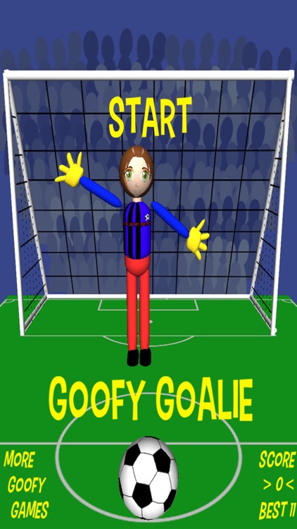 Goofy Goalie soccer game