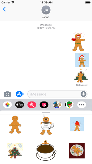 Animated Gingerbread Stickers