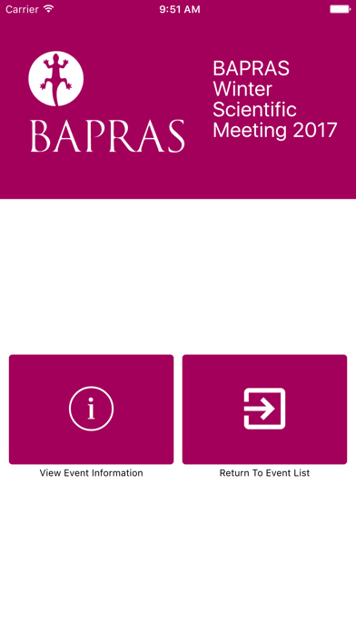 BAPRAS Meetings and Courses screenshot 2