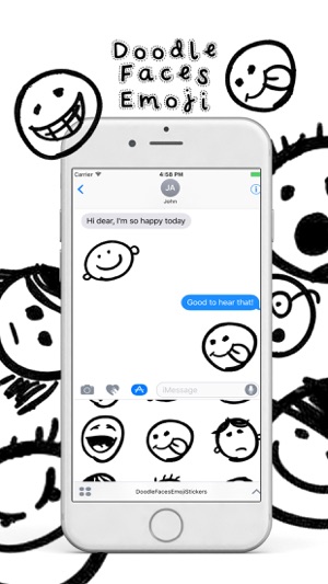 Doodle Faces Emoji Stickers